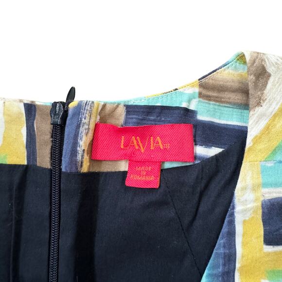 Brushstroke V-Neck Mini Dress - Picture 3 of 9